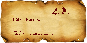 Lőbl Mónika névjegykártya