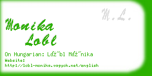 monika lobl business card